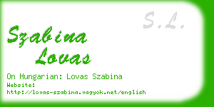szabina lovas business card